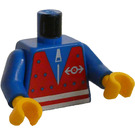 LEGO Blauw Zippered Jack Torso met Veiligheidsvest (3814 / 73403)