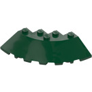 LEGO Donkergroen Steen 6 x 6 Rond (25°) Hoek (7848 / 95188)