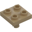 LEGO Plaat 2 x 2 met Onderkant Pin (Geen gaten) (2476 / 48241)