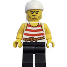 LEGO Pirates Chess Set Pirate with Red and White Striped Shirt with White Bandana and Angry Look Minifigure