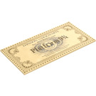 LEGO Tile 8 x 16 with Hogwarts Express Train Ticket Platform 9 3/4 with Bottom Tubes, Textured Top (90498 / 100884)