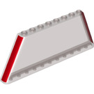 LEGO Windscreen 1 x 12 x 4 with Angular Sides with Red Stripes (19212 / 20431)