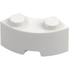 LEGO Wit Steen 2 x 2 Rond Hoek met nop inkeping en versterkte onderkant (85080)