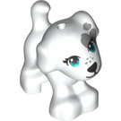LEGO White Dog - Puppy with Gray Eye Splotch (66513 / 93088)
