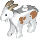 LEGO Wit Geit met Donker zandbruin Hoorns en Medium Donker vleeskleurig Spots (96089)