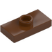 LEGO Roodachtig bruin Plaat 1 x 2 met 1 Nop (met groef en noppenhouder aan de onderkant) (15573)