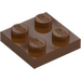 LEGO Roodachtig bruin Plaat 2 x 2 (3022)